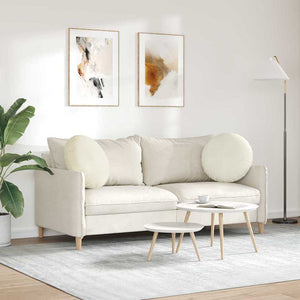 Sitzkissen Creme Samt 2er-Set Ø50cm