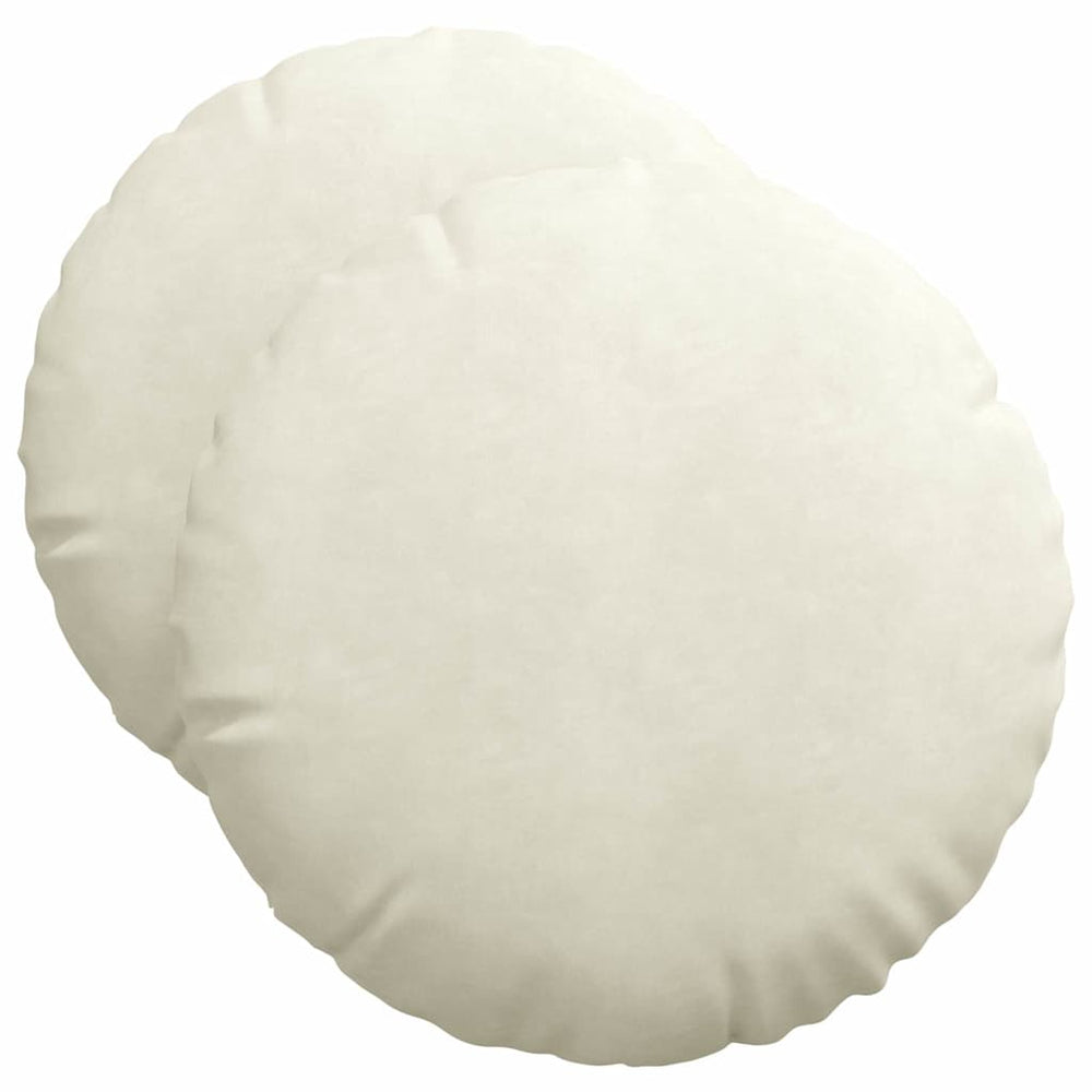 Sitzkissen Creme Samt 2er-Set Ø50cm