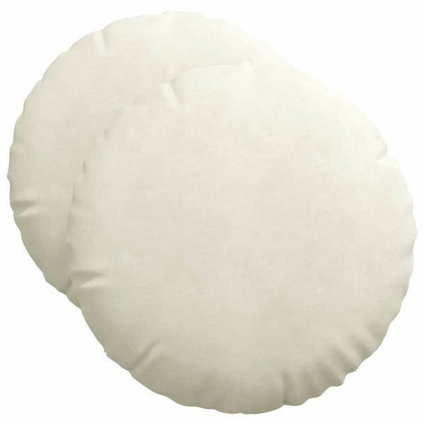 Sitzkissen Creme Samt 2er-Set Ø50cm