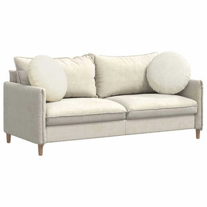 Sitzkissen Creme Samt 2er-Set Ø50cm