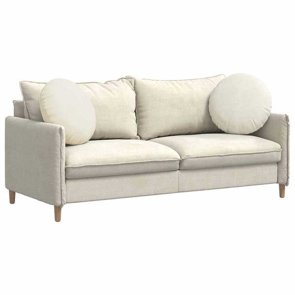 Sitzkissen Creme Samt 2er-Set Ø50cm
