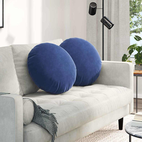 Samt Sitzkissen 2er Set, Polizeiblau