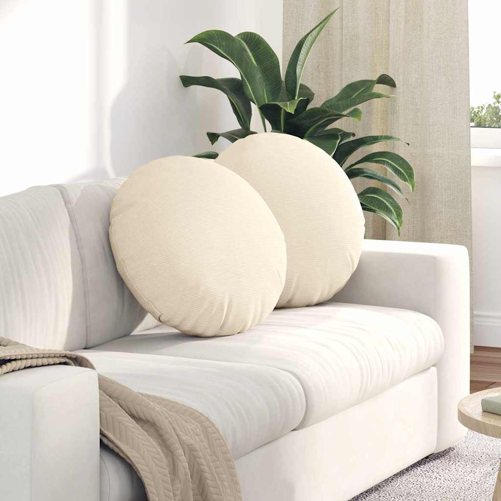Creme Cord Sitzkissen, 2er Set