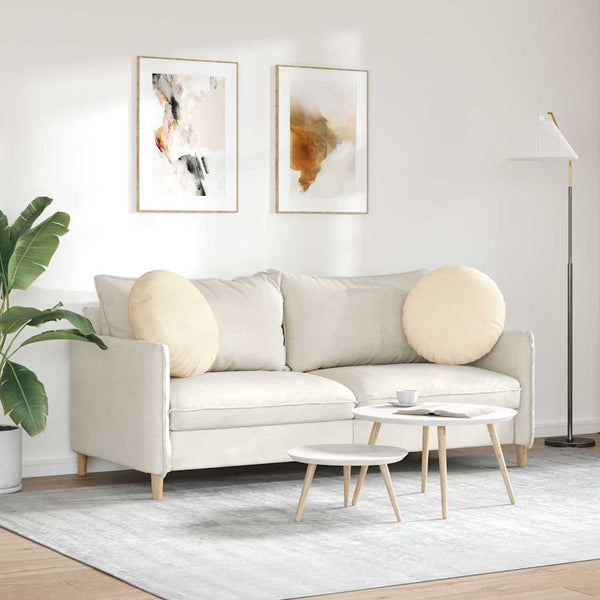Creme Cord Sitzkissen, 2er Set