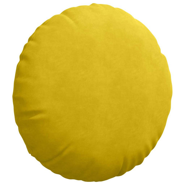 Gelbe Samt Sitzkissen Ø60cm, 2er-Set