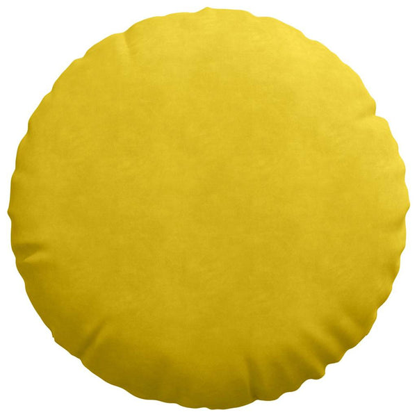 Gelbe Samt Sitzkissen Ø60cm, 2er-Set