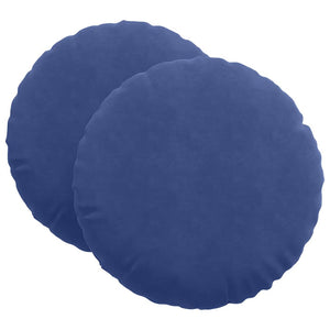 Samt Sitzkissen Polizeiblau 2er-Set Ø60cm
