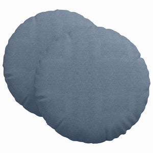 Blaue Cord Sitzkissen, 2er Set