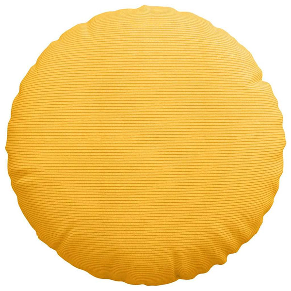 Gelbe Cord Sitzkissen, 2er Set