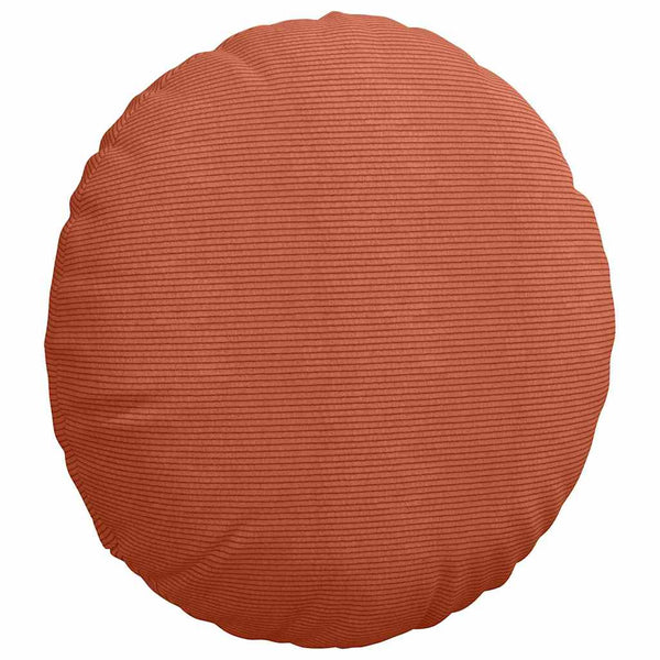 Runde Sitzkissen 2er Set Cord Rot-Orange