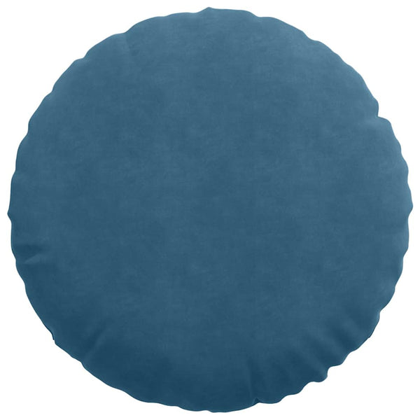 Blaue Samt Sitzkissen, 2er-Set, Ø 80cm
