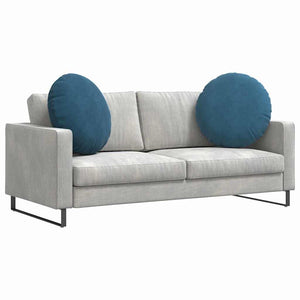 Blaue Samt Sitzkissen, 2er-Set, Ø 80cm