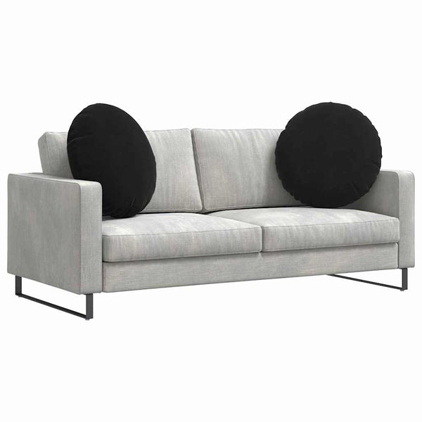 Samt Sitzkissen Schwarz 2er-Set Ø 80cm