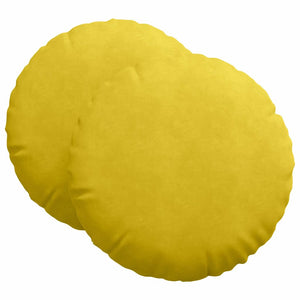 Gelbe Samt Sitzkissen Ø 80cm - 2er Set