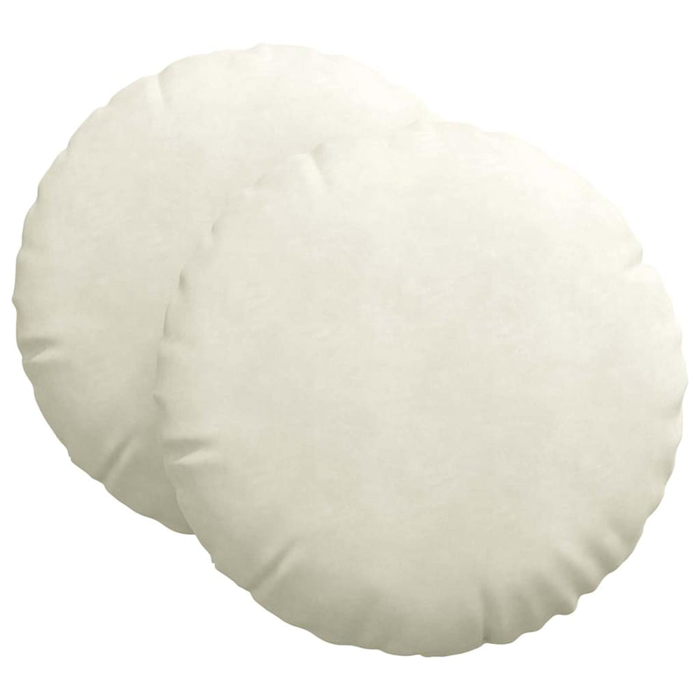 Samt Sitzkissen Creme 2er Set Ø 80cm