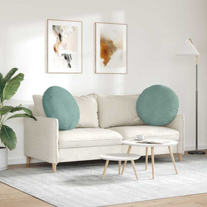 Sitzkissen 2er Set Meergrün Samt Ø 80cm