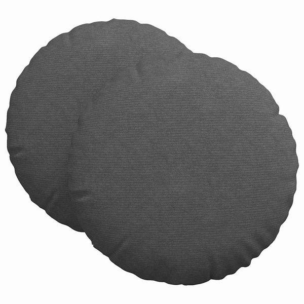 Sitzkissen 2er Set Dunkelgrau Cord Ø 80cm