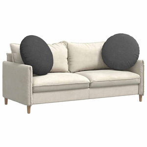 Sitzkissen 2er Set Dunkelgrau Cord Ø 80cm