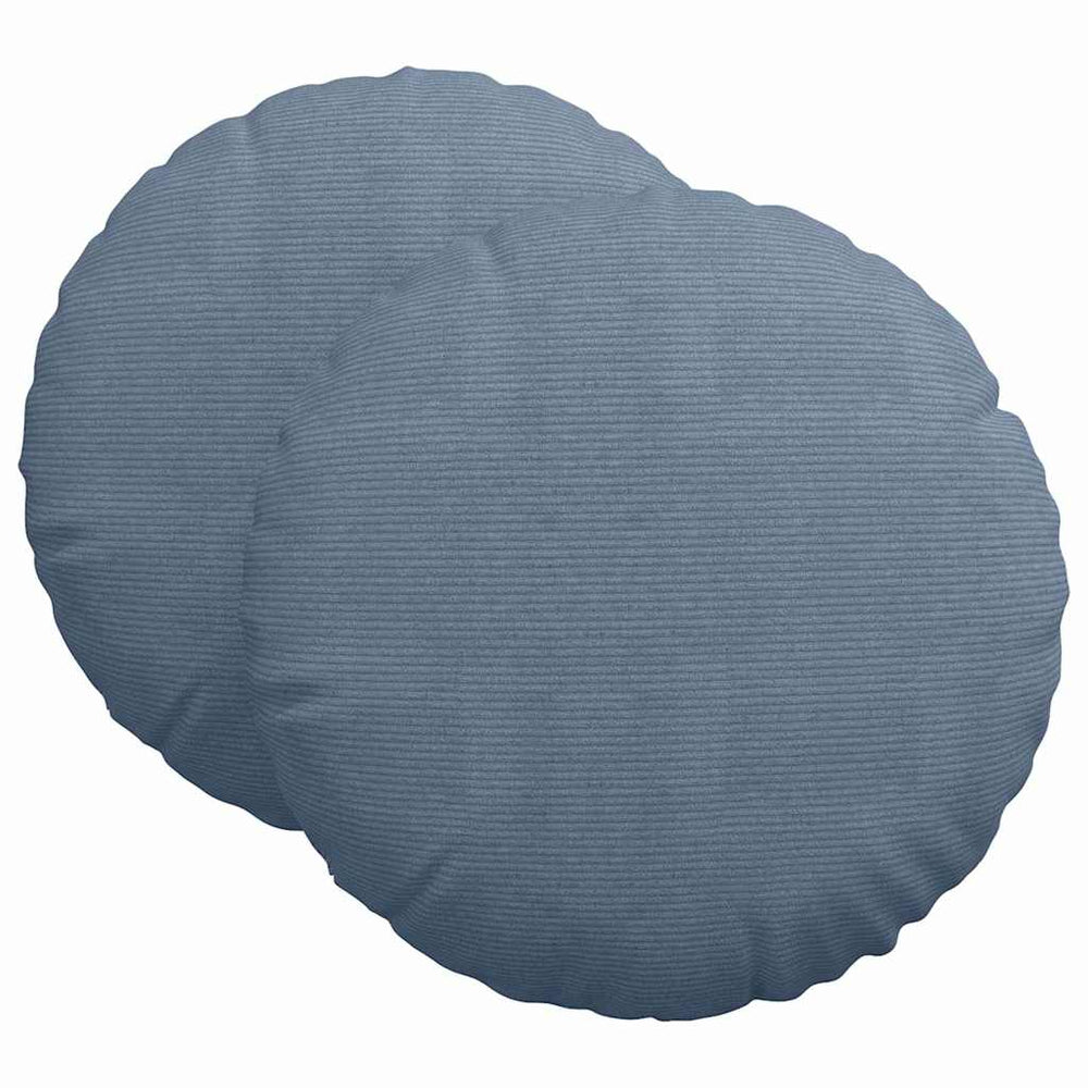 Sitzkissen 2er Set Blau Cord Ø 80cm