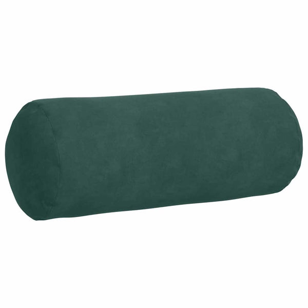 vidaXL Traversins 2 pcs Vert foncé Ø 15 x 40 cm Velours côtelé