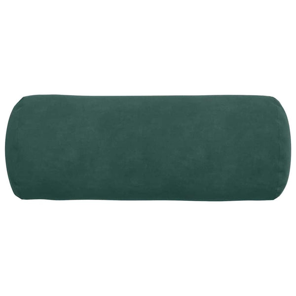 vidaXL Traversins 2 pcs Vert foncé Ø 15 x 40 cm Velours côtelé