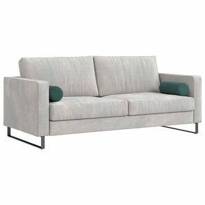 vidaXL Traversins 2 pcs Vert foncé Ø 15 x 40 cm Velours côtelé