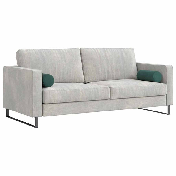 vidaXL Traversins 2 pcs Vert foncé Ø 15 x 40 cm Velours côtelé