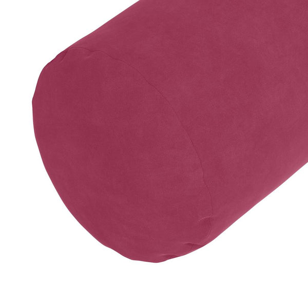 2er-Set Bolsterkissen Weinrot Cord 15x40cm