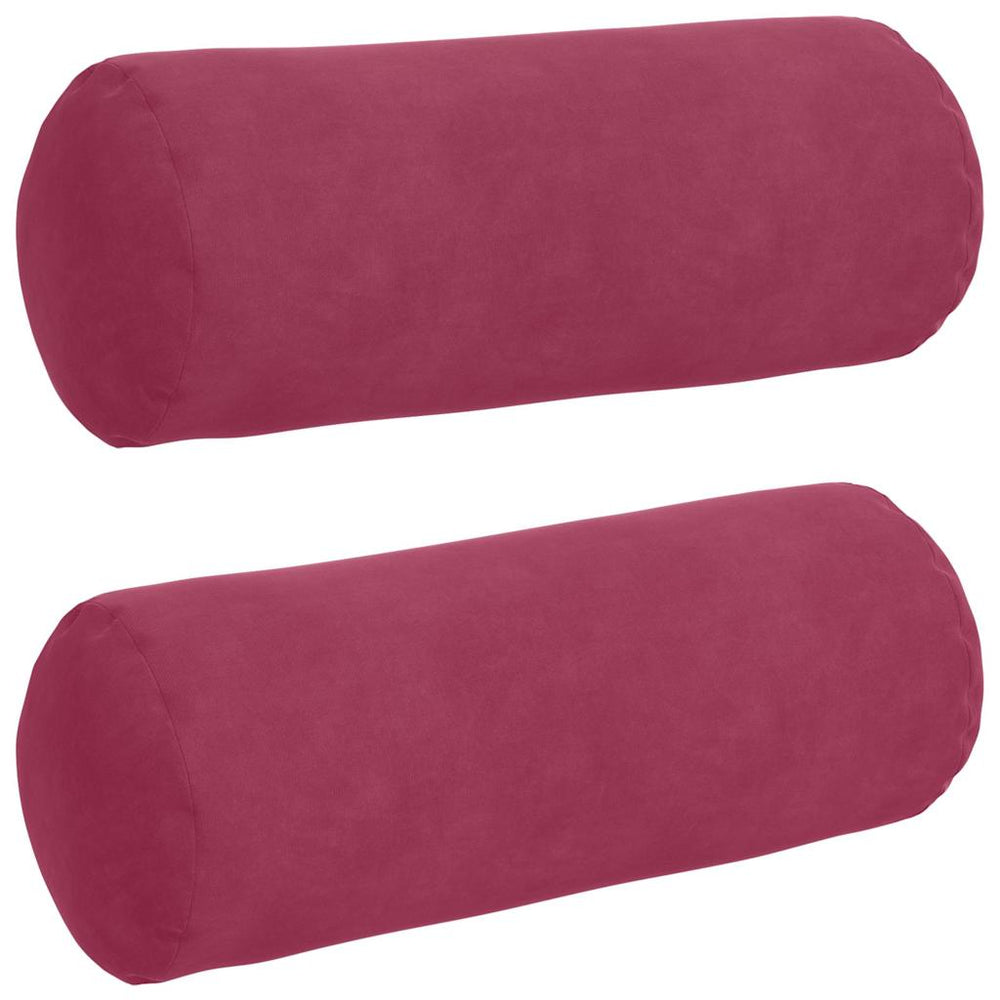2er-Set Bolsterkissen Weinrot Cord 15x40cm