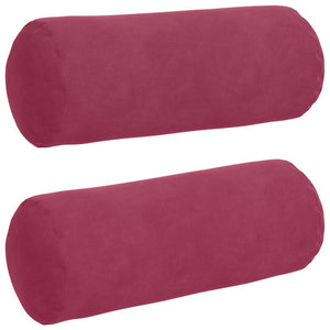 2er-Set Bolsterkissen Weinrot Cord 15x40cm