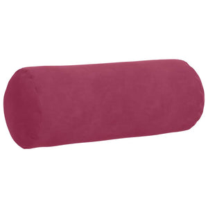 2er-Set Bolsterkissen Weinrot Cord 15x40cm