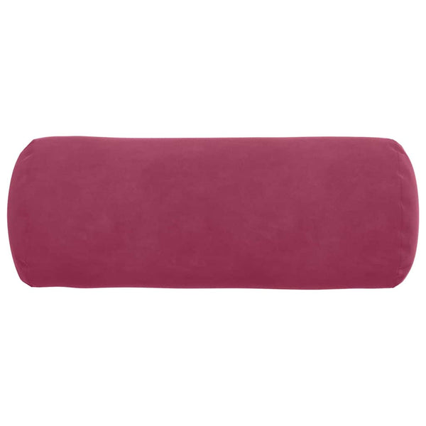 2er-Set Bolsterkissen Weinrot Cord 15x40cm