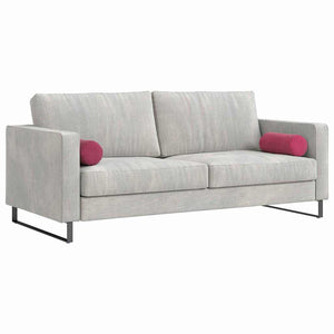 2er-Set Bolsterkissen Weinrot Cord 15x40cm
