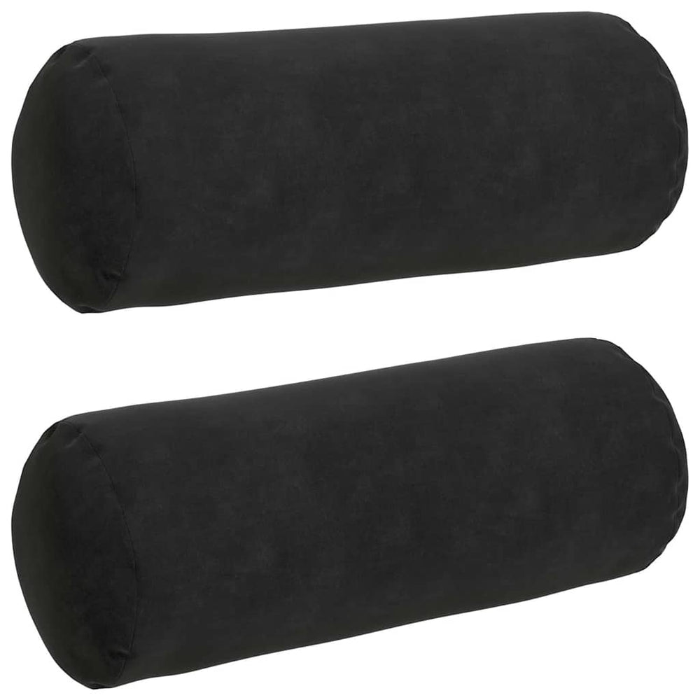 2er-Set Bolsterkissen Schwarz Cord