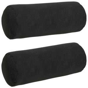 2er-Set Bolsterkissen Schwarz Cord