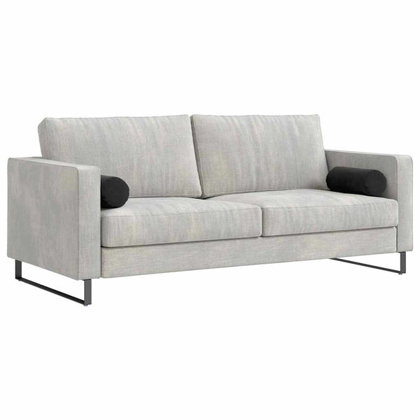 2er-Set Bolsterkissen Schwarz Cord
