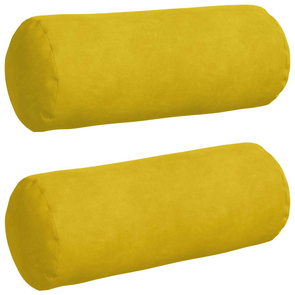 Gelbe Cord Bolsterkissen, 2er-Set