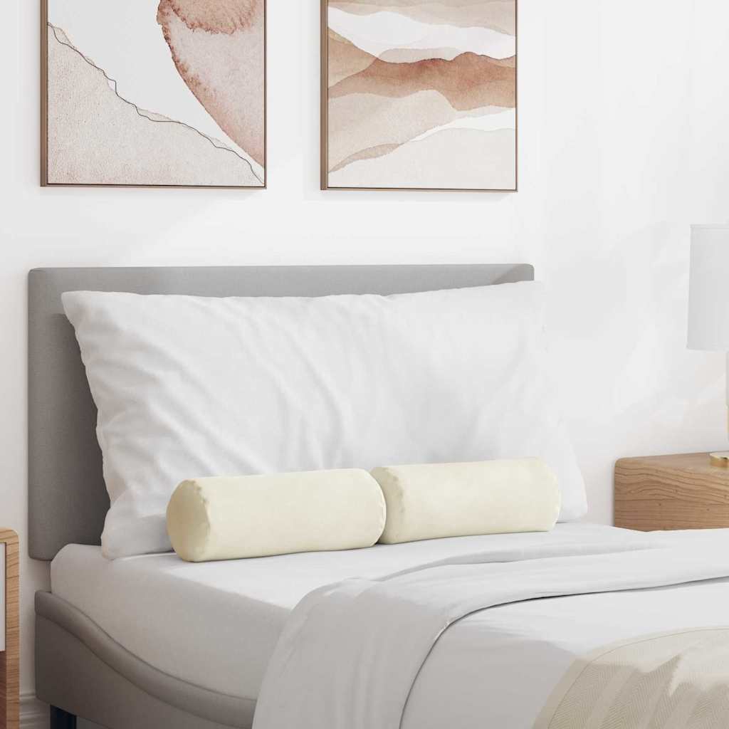 Creme Cord Bolsterkissen 2er-Set, 15x40 cm