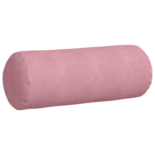 vidaXL Traversin 2 pièces rose Ø 25 x 70 cm en velours côtelé