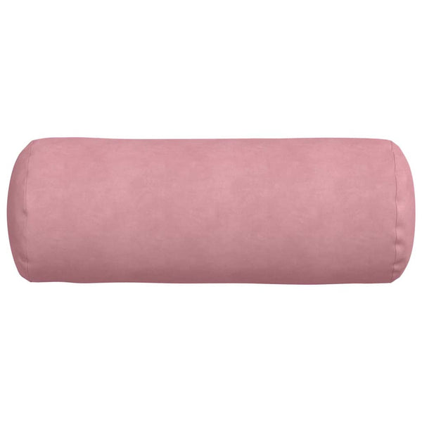 vidaXL Traversin 2 pièces rose Ø 25 x 70 cm en velours côtelé