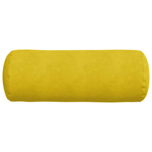 Gelbe Cord Bolsterkissen 2er Set Ø25x70cm