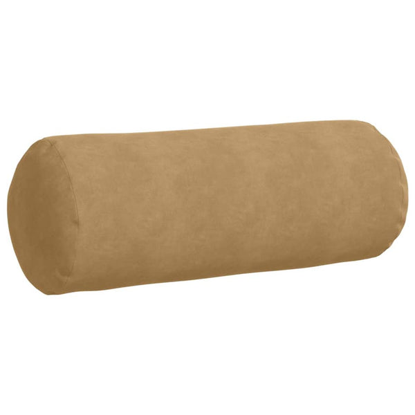 2er Set Bolsterkissen Braun Cord Ø 25x70cm