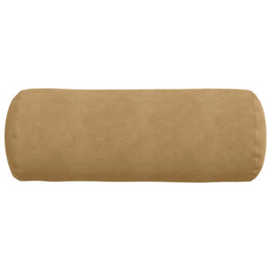 2er Set Bolsterkissen Braun Cord Ø 25x70cm