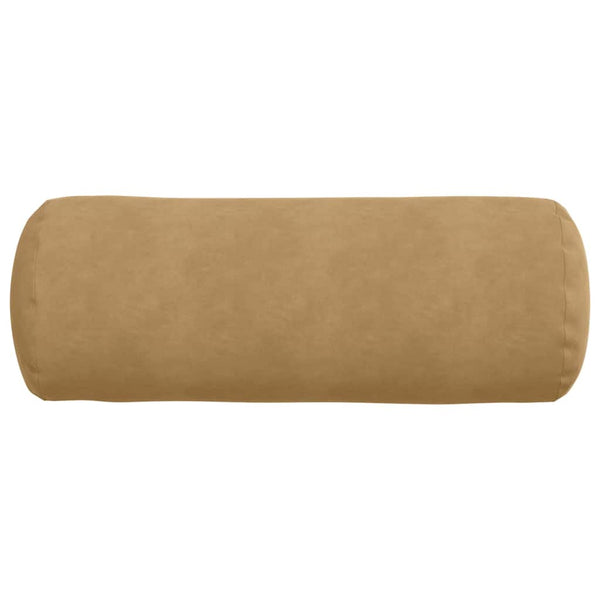 2er Set Bolsterkissen Braun Cord Ø 25x70cm