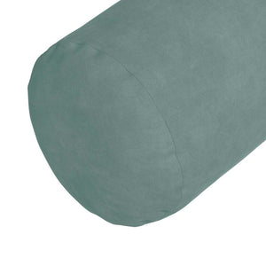 2er-Set Bolsterkissen Cord Meergrün Ø 25x70cm