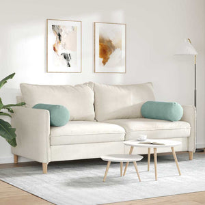 2er-Set Bolsterkissen Cord Meergrün Ø 25x70cm
