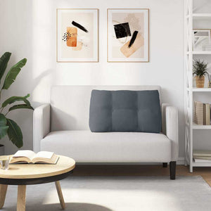 Samt Rückenkissen Dunkelgrau 80 cm