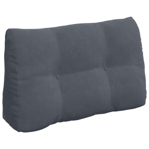 Samt Rückenkissen Dunkelgrau 80 cm
