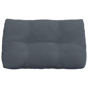 Samt Rückenkissen Dunkelgrau 80 cm