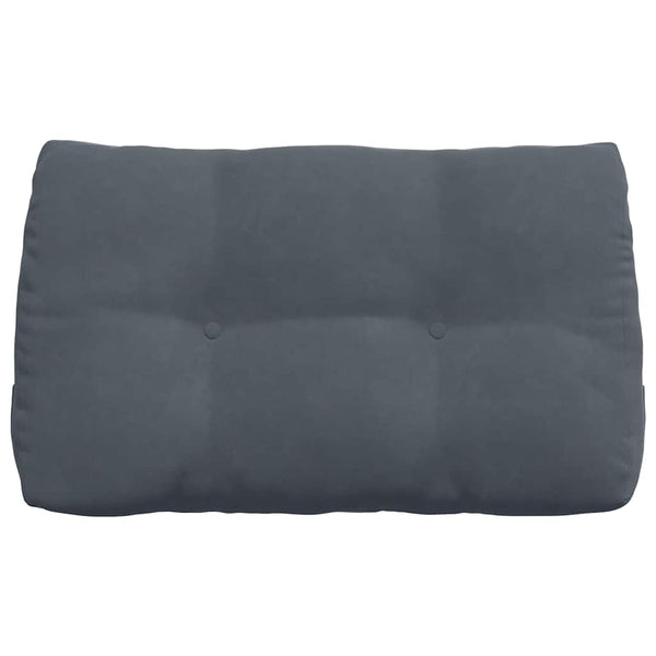 Samt Rückenkissen Dunkelgrau 80 cm